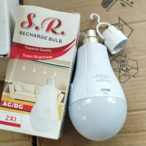 ডাবল ব্যাটারি AC/DC রিচার্জেবল LED বাল্ব(২ পিস)