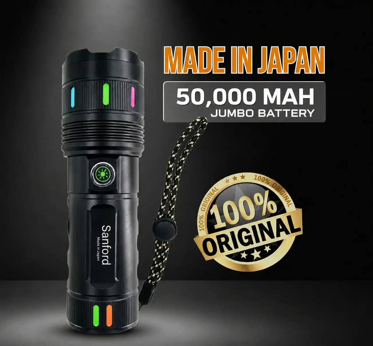 JAPANI 50,000mah TORCH LIGHT, WITH POWER BANK (১ পিস)