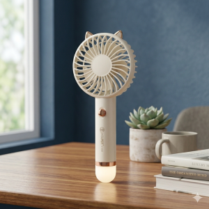 Portable Handheld Mini Fan with Integrated LED light (1pic)